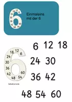 Vorschau - Fördermaterial/Inklusion - Einmaleins 6er Reihe Klettmappe - Deckblatt