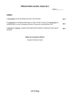 Vorschau - Arbeitsblätter - Klausur Oberstufe: Biblische Rede von Gott mit Bewertungsraster - Deckblatt
