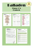 Vorschau - Unterrichtsreihen - Die Ballade: Unterrichtsreihe - Deckblatt