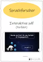 Vorschau - Präsentationen/Tafelbilder - Interaktive Übung zum Perfekt - Deckblatt