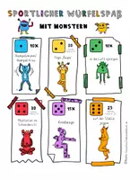 Vorschau - Spiele - Sportlicher Würfelspaß, Sport Würfeln mit Monstern - Seite 1