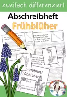 Vorschau - Arbeitsblätter - Frühblüher - Abschreibheft - zweifach differenziert - Deckblatt