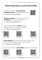 Vorschau - Spiele - Zwei kleine Wölfe | Noten Melodie zum Video | QR-Code - Seite 2