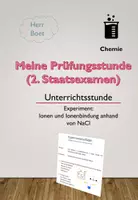 Vorschau - Stundenentwürfe - Experiment: Ionen und Ionenbindung anhand von NaCl - Deckblatt