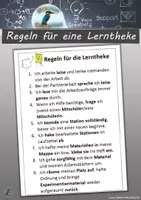 Vorschau - Poster - Regeln für eine Lerntheke (editierbar) - Deckblatt