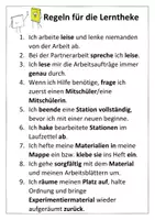 Vorschau - Poster - Regeln für eine Lerntheke (editierbar) - Seite 1
