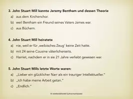 Vorschau - Präsentationen/Tafelbilder - John Stuart Mill: Quiz über sein Leben (fun facts) - Seite 3