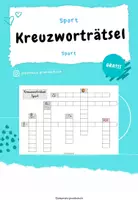 Vorschau - Spiele - Kreuzworträtsel Sport - Deckblatt