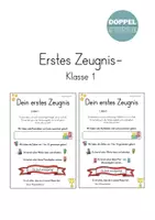 Vorschau - Anderer Materialtyp - Dein Erstes Zeugnis - Vorlage Klasse 1 - Deckblatt