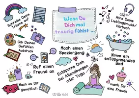 Vorschau - Mal- und Bastelvorlagen - 🌈 Ausmalbild zum Thema Gefühle 🌦 - Deckblatt