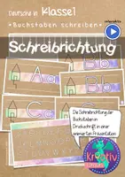 Vorschau - Interaktives Material - Buchstaben Schreibrichtung Druckschrift: interaktive Präsentation - Deckblatt