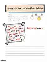 Vorschau - Arbeitsblätter - Rechtschreibung versteckte Artikel SEK I - Seite 1