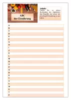 Vorschau - Arbeitsblätter - Begriffe-ABC zum Thema Ernährung - Deckblatt