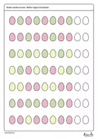 Vorschau - Arbeitsblätter - Reihen logisch fortsetzen zu Ostern mit lustigen Ostereiern - Seite 2