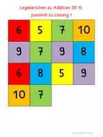 Vorschau - Fördermaterial/Inklusion - Kopfrechnen ZR 10 (veränderbare Datei vorhanden) Klettmappe mit Selbstkontrolle sowie Blankovorlage, Freiarbeit - Seite 2