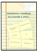 Vorschau - Aufgabenkarten - Paket Vokabelkarten zu "Tous Ensemble 3", Unités 1-5 - Seite 1
