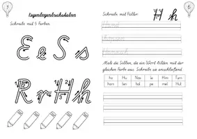 Vorschau - Arbeitsblätter - Schreibschrift - Heftchen Buchstaben R, D, E, S, H, Ei - Fibel - Seite 2