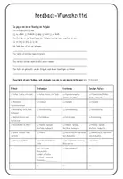 Vorschau - Arbeitsblätter - Feedback-Wunschzettel für Schüler:innen - Seite 1