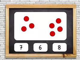 Vorschau - Spiele - Mengen bis 10 erkennen, Spiel 2, interaktives PDF-Spiel, Mengenerfassung, Zahlzerlegungen üben - Seite 1