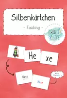 Vorschau - Spiele - Silbenkärtchen zum Thema Fasching - Deckblatt