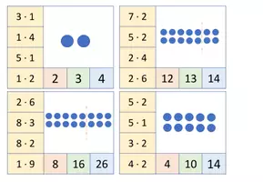Vorschau - Aufgabenkarten - Klammerkarten 1x1 - Seite 1