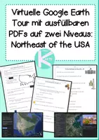 Vorschau - Interaktives Material - Tour "Northeast of the USA" zweifach differenziert - Deckblatt