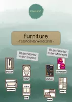 Vorschau - Bildkarten - Wort- und Bildkarten Möbel/furniture (Englisch) - Deckblatt