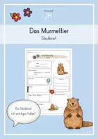 Vorschau - Arbeitsblätter - Steckbrief zum Murmeltier - Deckblatt