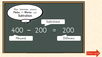 Vorschau - Präsentationen/Tafelbilder - Einführung der Halbschriftlichen Subtraktion - Lernvideo - Seite 2