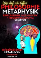 Vorschau - Arbeitsblätter - Einführung in die Metaphysik (Metaphysik AB 1) - Deckblatt