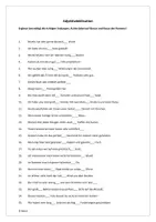 Vorschau - Arbeitsblätter - Adjektivdeklination (mit Lösung) - Deckblatt