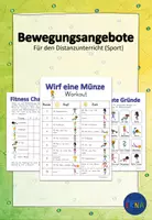 Vorschau - Arbeitsblätter - Bewegungsangebote Distanzunterricht Sport - Deckblatt