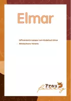 Vorschau - Arbeitsblätter - Elmar Lesespur in mittlerer Schwierigkeit - Deckblatt