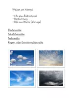 Vorschau - Arbeitsblätter - Wolken am Himmel Sachunterricht - Deckblatt