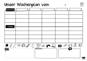 Vorschau - Mal- und Bastelvorlagen - Unser Wochenplan - für Familien - Übersicht behalten im Schulalltag - Seite 3