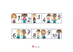 Vorschau - Arbeitsblätter - 20er Tafel - Zahlenstrahl - FASCHING - KARNEVAL - Klettaufgabe (TEACCH) - Seite 2