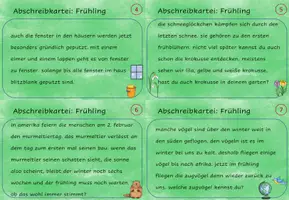 Vorschau - Arbeitsblätter - Abschreibkartei Frühling Groß-/Kleinschreibung - Seite 3