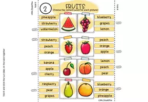 Vorschau - Arbeitsblätter - Fruits | Klammerkarten-Set | Lerntheke & Freiarbeit Englisch (Klasse 5–6) - Seite 2