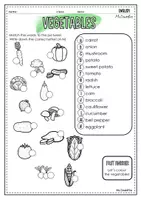 Vorschau - Arbeitsblätter - Vegetables | 2 Arbeitsblätter zum Wortschatztraining | Englisch Klasse 5–6 - Seite 1