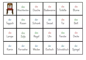 Vorschau - Stationenlernen - Merk es dir! - Spiel Wortschatz Möbel (DaZ) - Seite 3