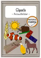 Vorschau - selbst erstellte Cliparts/Grafiken - Handgemalte Cliparts zum Thema "Anlaute" - Deckblatt
