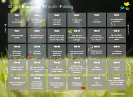 Vorschau - Aufgabenkarten - Fit in den Frühling: 30 Tage Bewegung - Seite 1