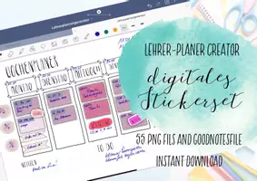 Vorschau - selbst erstellte Cliparts/Grafiken - Lehrerplaner digital - Deckblatt