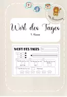 Vorschau - Arbeitsblätter - Wort des Tages (1.Kl) - Deckblatt