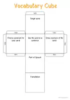 Vorschau - Arbeitsblätter - Vocabulary Cube (2 Versionen) - Seite 3