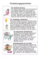Vorschau - Arbeitsblätter - Kreatives Schreiben Fortsetzungsgeschichten Schreiben zu Bildern Elfchen - Seite 1