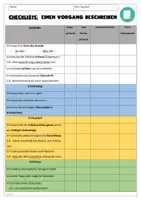 Vorschau - Arbeitsblätter - Checkliste Vorgangsbeschreibung - Seite 1