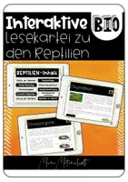 Vorschau - Interaktives Material - Interaktive Lesekartei zu den Reptilien - Deckblatt