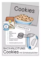 Vorschau - Mal- und Bastelvorlagen - Materialpaket COOKIES - Rezept _ Geschenkidee - Seite 1
