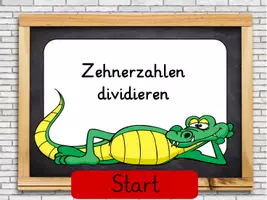Vorschau - Spiele - Interaktives PDF-Spiel: Zehnerzahlen dividieren - Deckblatt